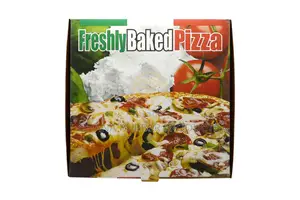 Pizza Boxes 13" Freshly-Baked Design (100pcs)