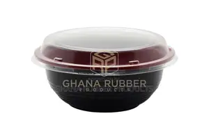 Red Black Soup Bowl 550ml + Lids (300pcs)
