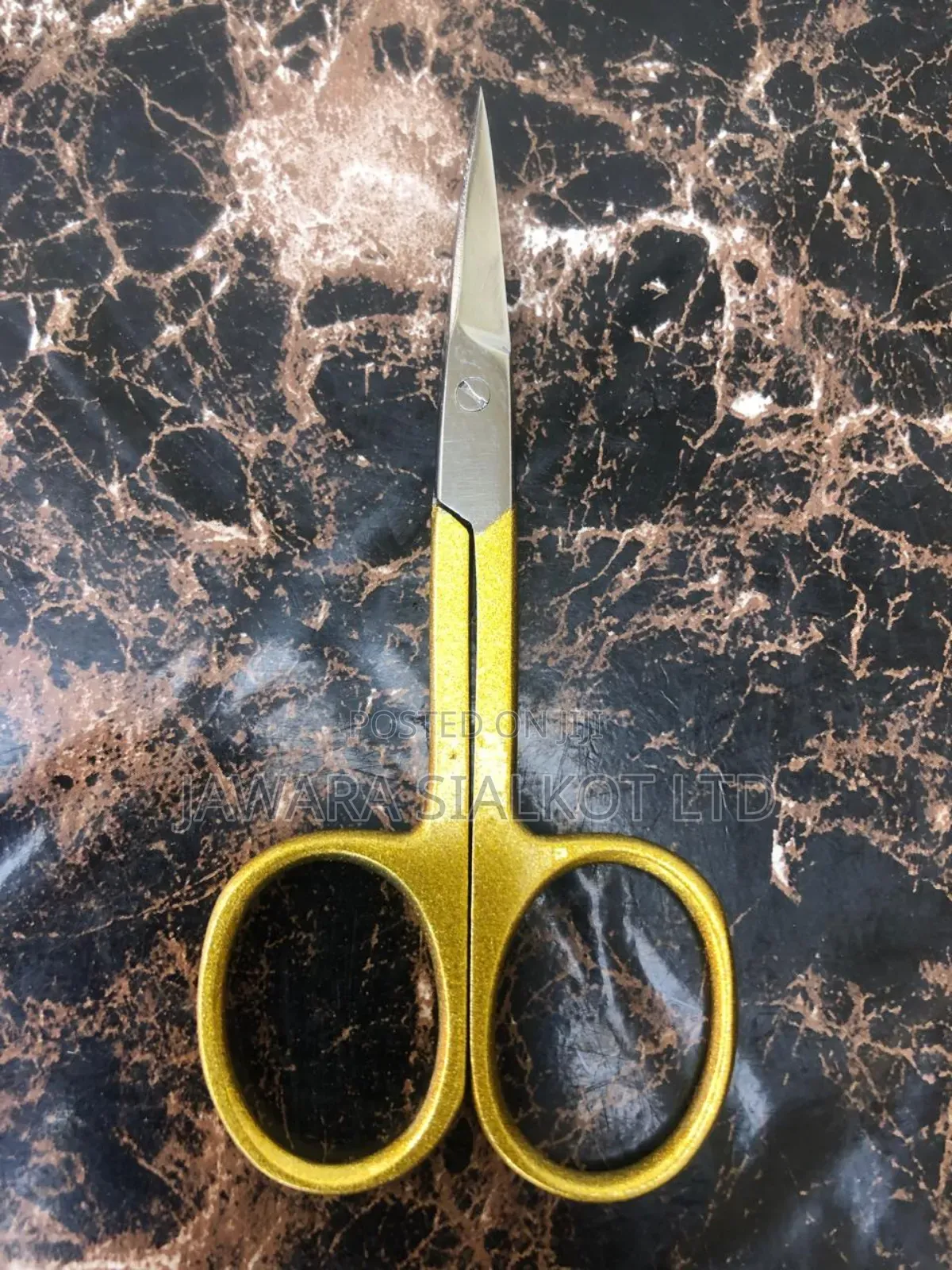 Nail Cuticle Golden Handle Nail Scissior 4" Stainless Steel