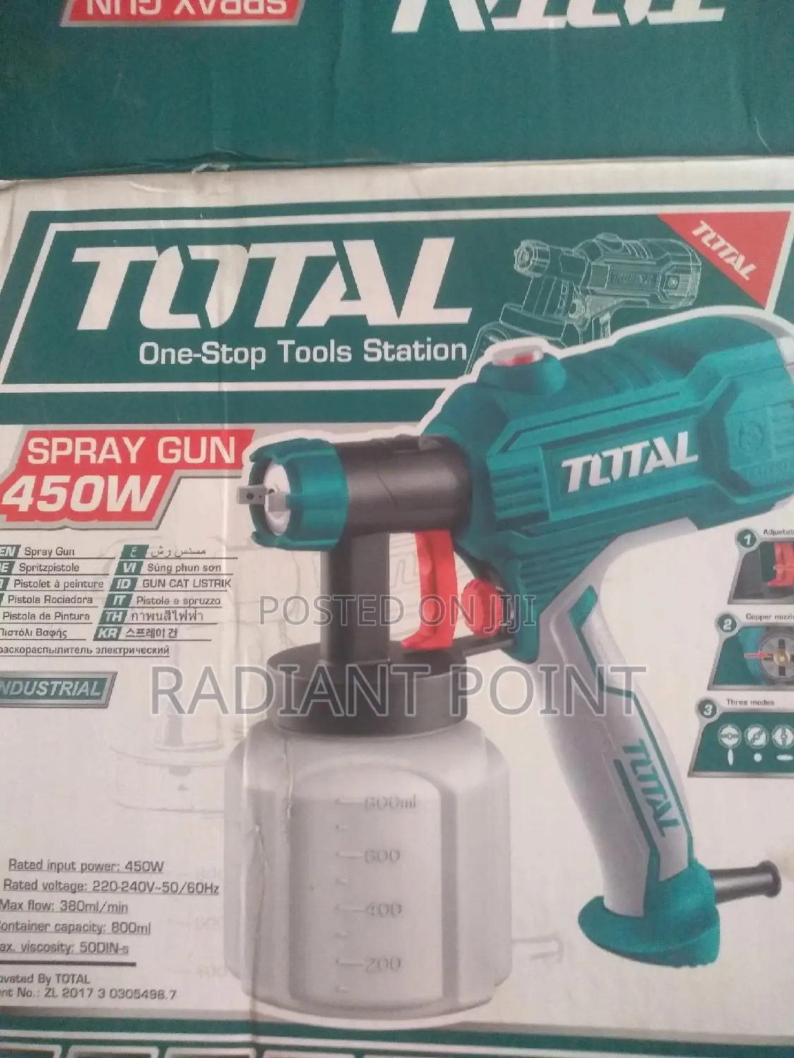 Total Spray Gun 450watts - 800ml