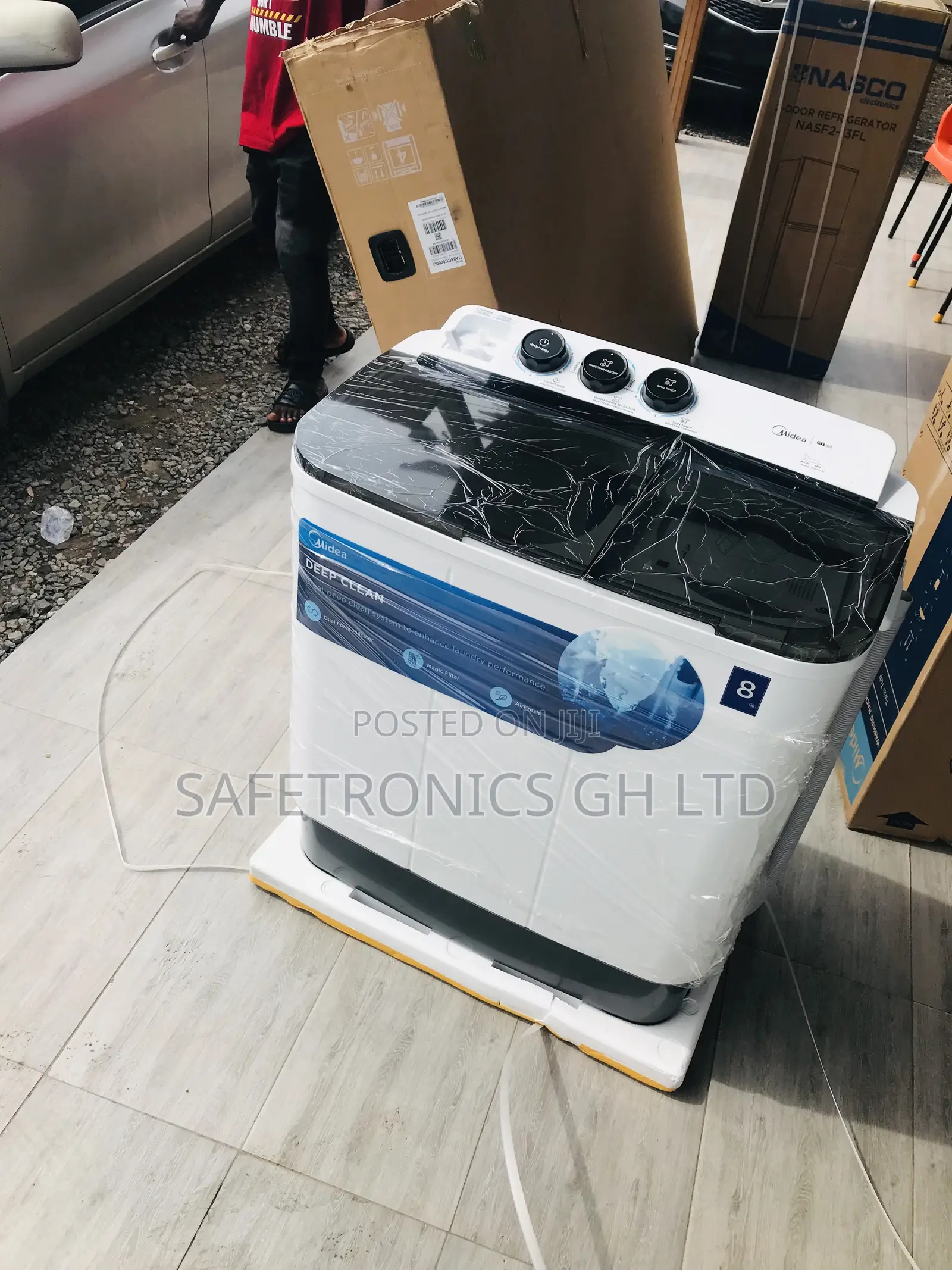 Semi Auto Affordable 8kg Topload Midea White Washingmachine