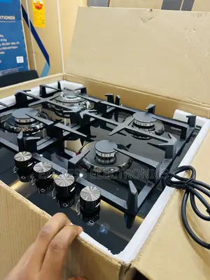 60CM Gas Cooker Inbuilt Kenwood 4burner Black