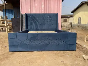 Stylist Morden Blue Double Bedframe. For Sweet Room Settings