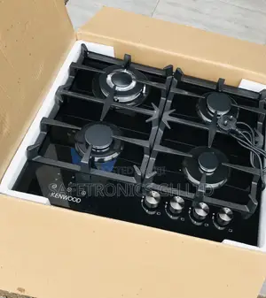 Black Glass Touch Screen 60cm 4 Gas Cooker Kenwood