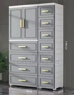 7-layers Plastic Storage Cabinet With Drawers For Kids