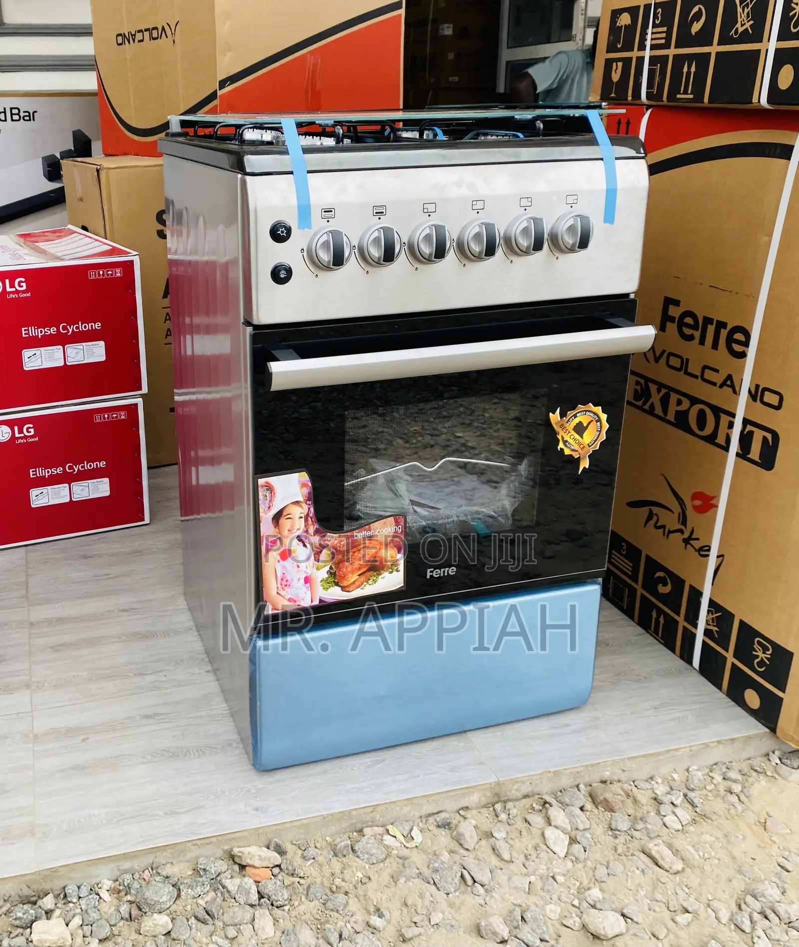 Newly in Stock Ferre 50x60 Gas Oven 4 Burner(Gray).