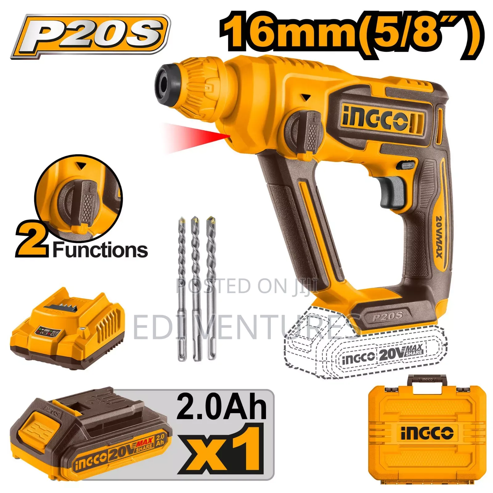Ingco Cordless Rotary Hammer Crhli20168