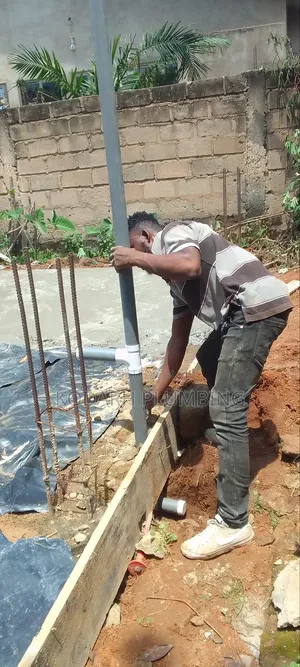 Installation of Drain Pipes - Plumbing Work