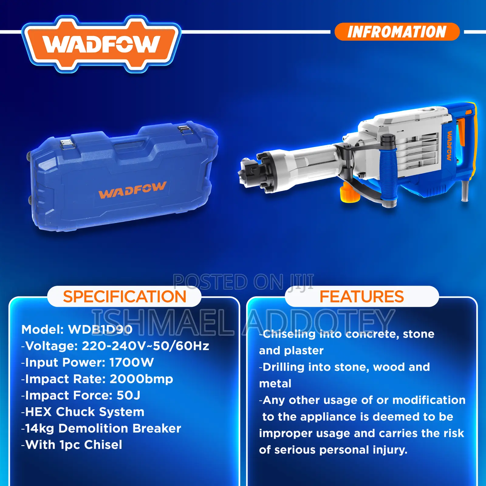 1700watts Demolition Breaker, Concrete Drilling Machine