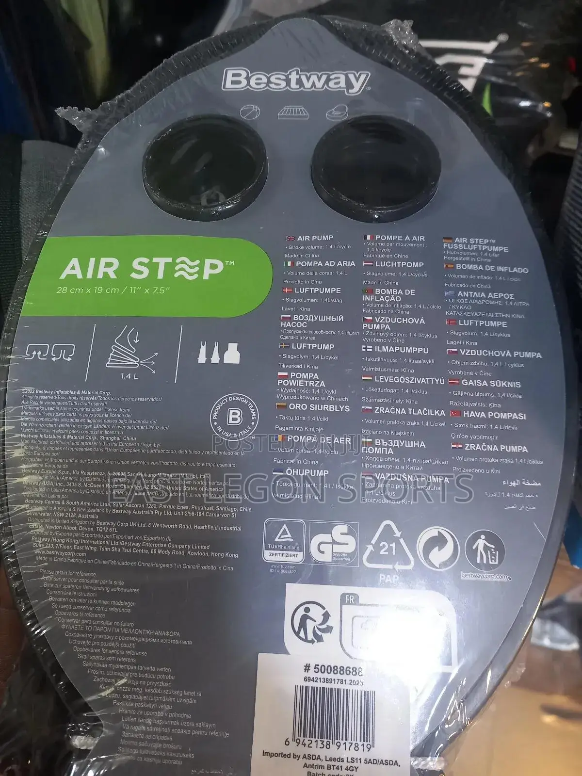 Bestway Foot Pump Swimming Pool Air Pump Manual Inflate