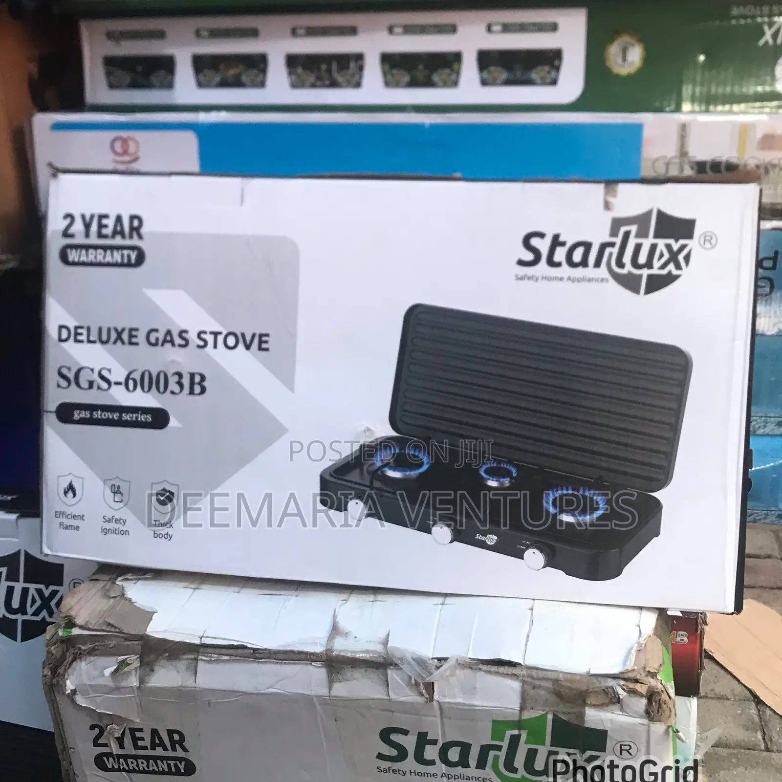 Starlux 3 Burner Deluxe Gas Stove (Sgs-6003b)