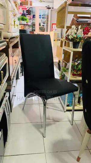 Brand New Black Dining Chair With Metal Leg
