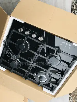 60cm Ceramic 4 Gas Burner Kenwood Glass Black