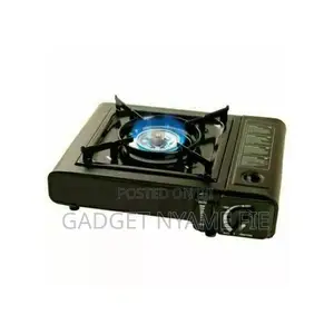 Portable Gas Burner + 2 Gas Refill Cans-black