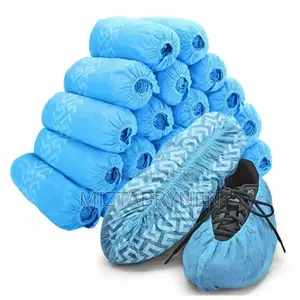 100 Disposable Shoe Covers - Blue