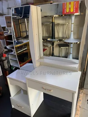 White Dressing Mirror Set