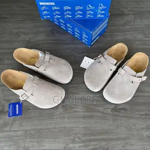 Boston Birkenstock Suede Leather Clog Sandals