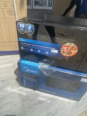 Push Button Opening Door Midea 20L Solo Microwave Oven Black
