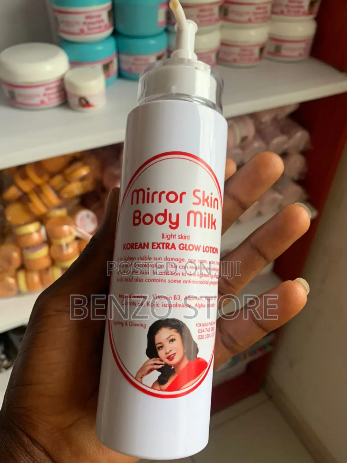 Mirror Skin Body Milk for Brightening and Whitening
