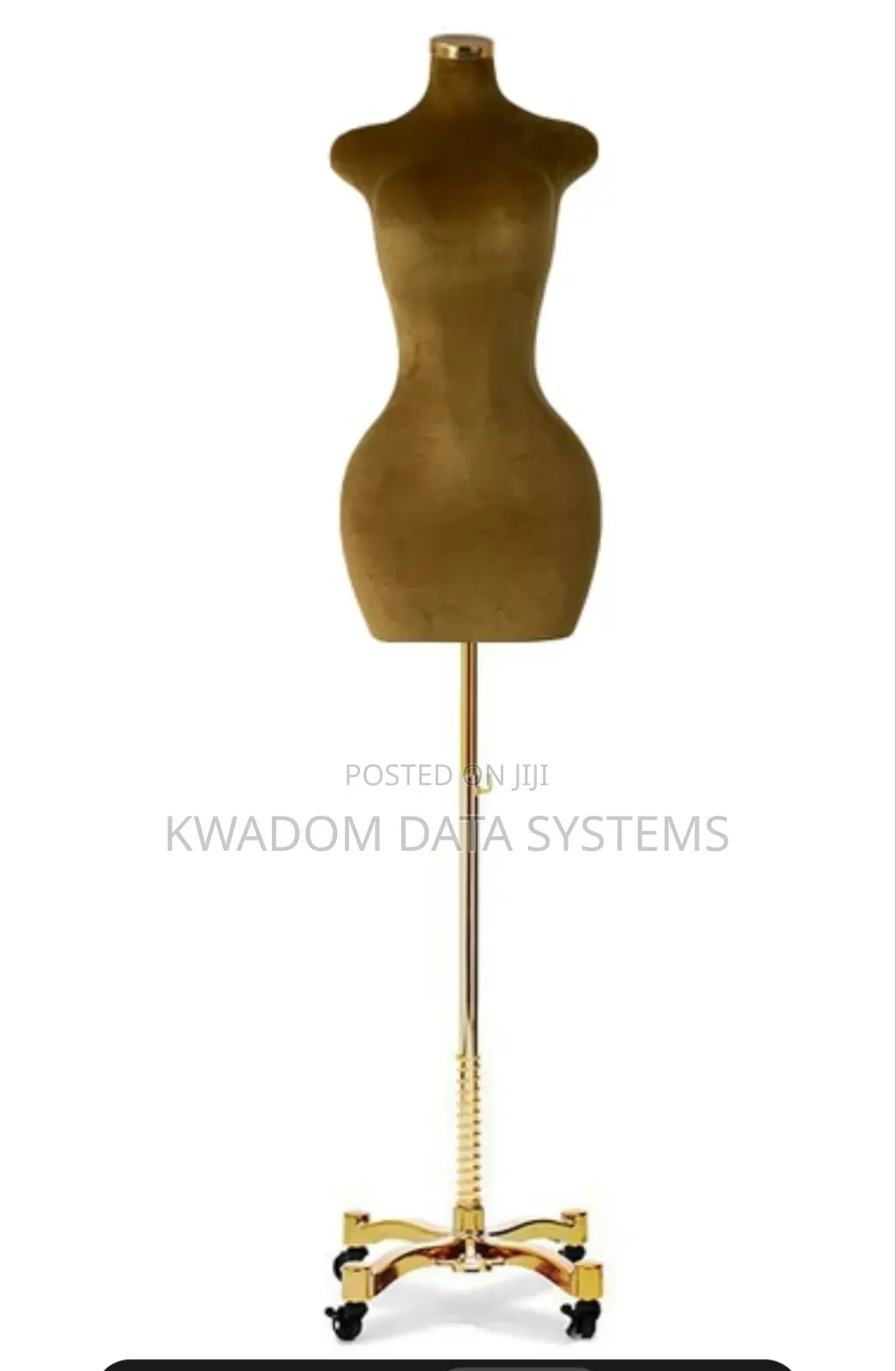 Brown Velvet Curvy Female Mannequin for Dress Pattern