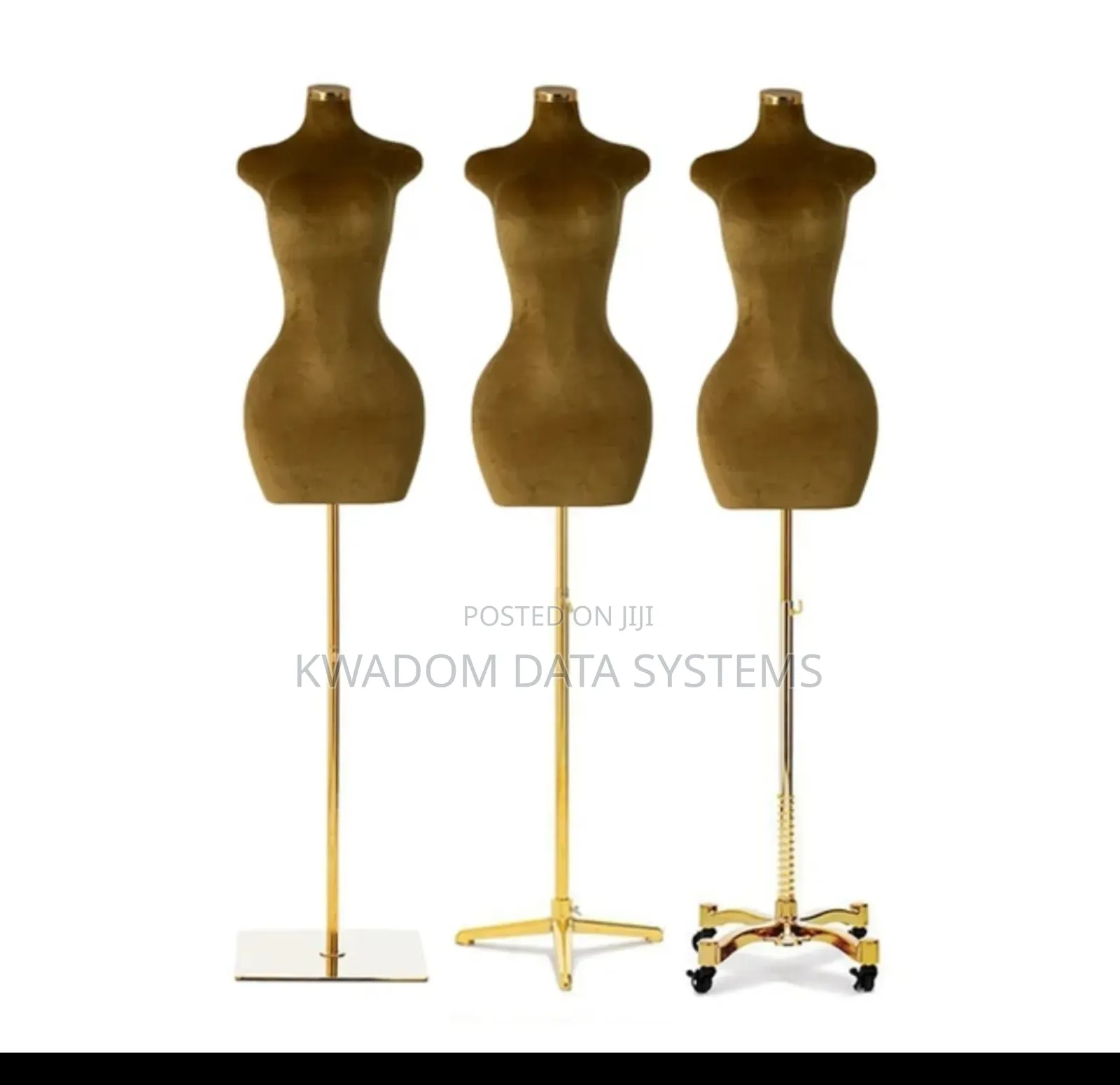 Brown Velvet Curvy Female Mannequin for Dress Pattern