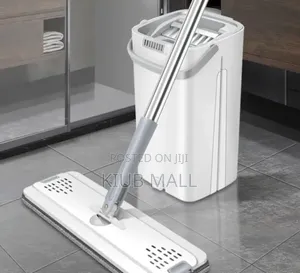 Flat Squeeze Mop and Bucket ( 6 Microfiber Pad)