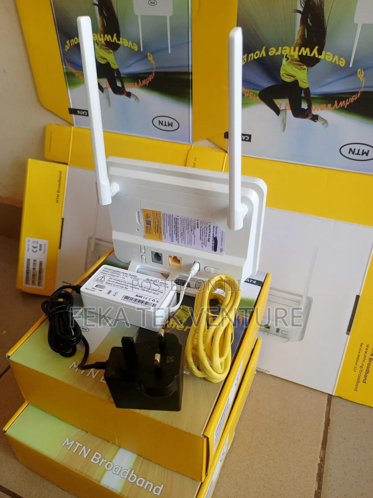 MTN 4g Turbo Router (Support Voda,At,Mtn) + Powerbank