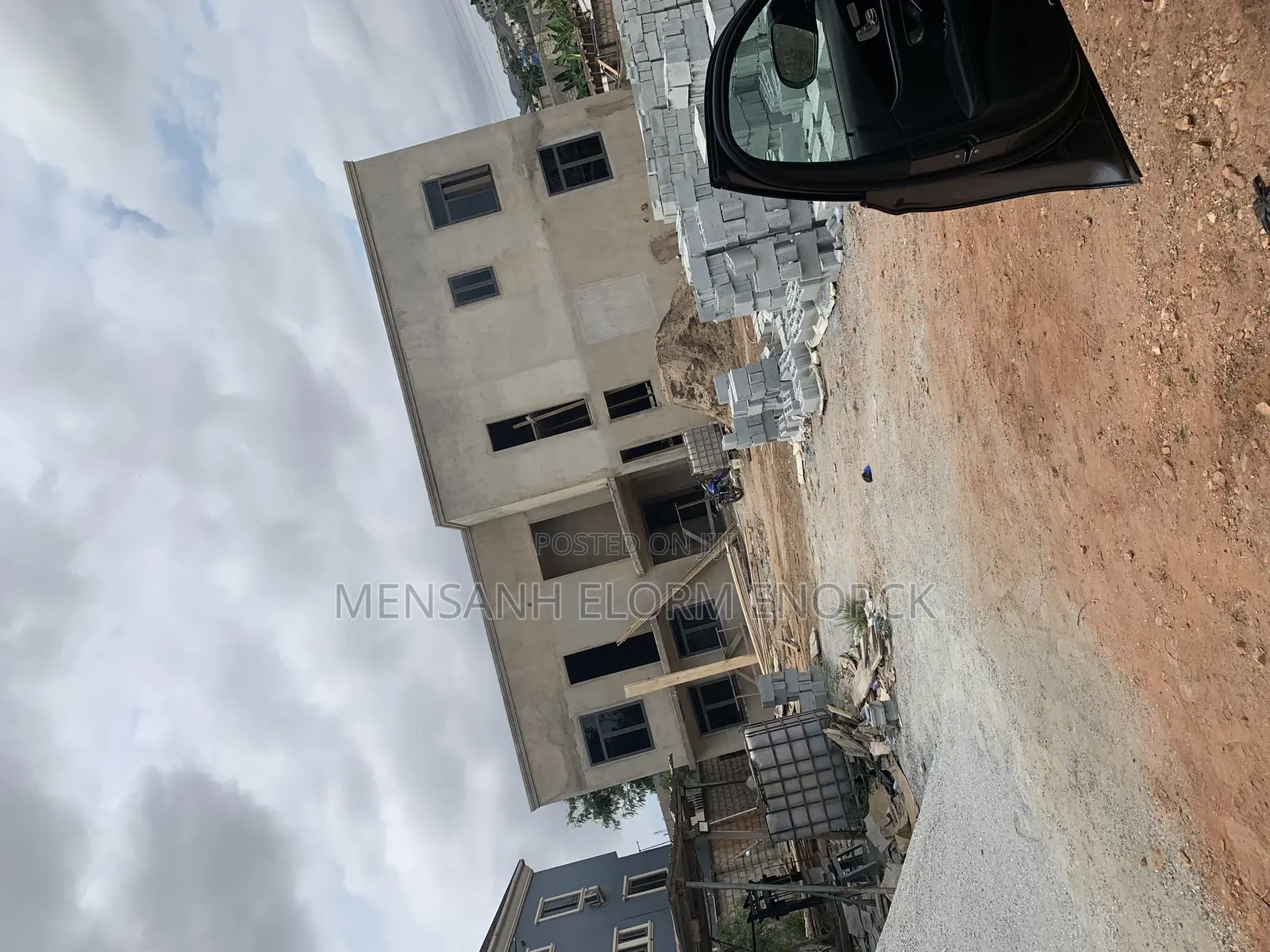 We Are a Good Company Construction Worker.Face Wall . House