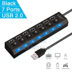 7 Port Usb 2.0 High Speed Power Splitter Switch on/Off