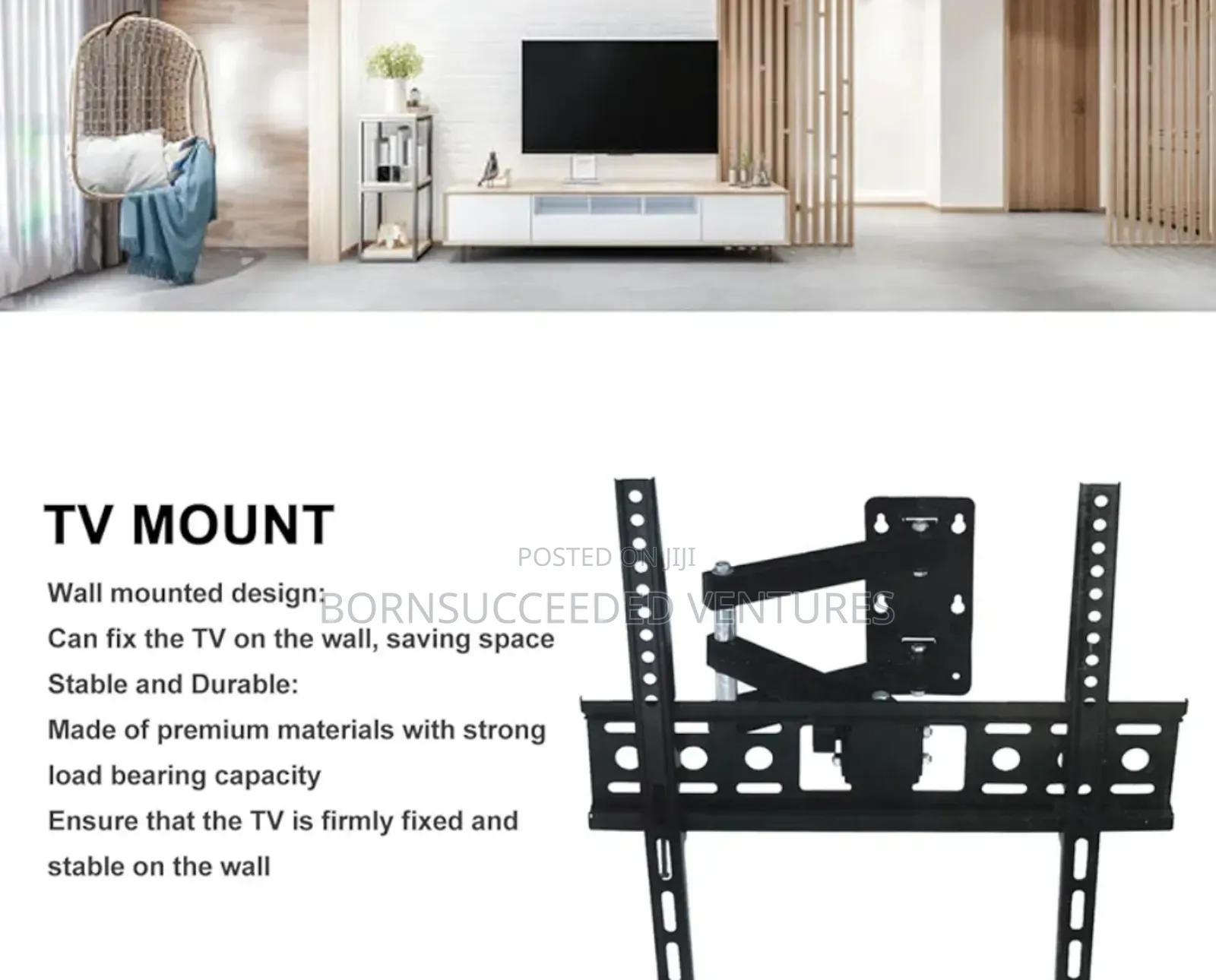 Rotatable Telescopic Tv Wall Stand With Iron Mount Bracket