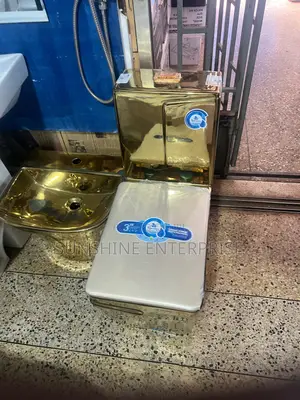 Gold Water Closet With Basin
