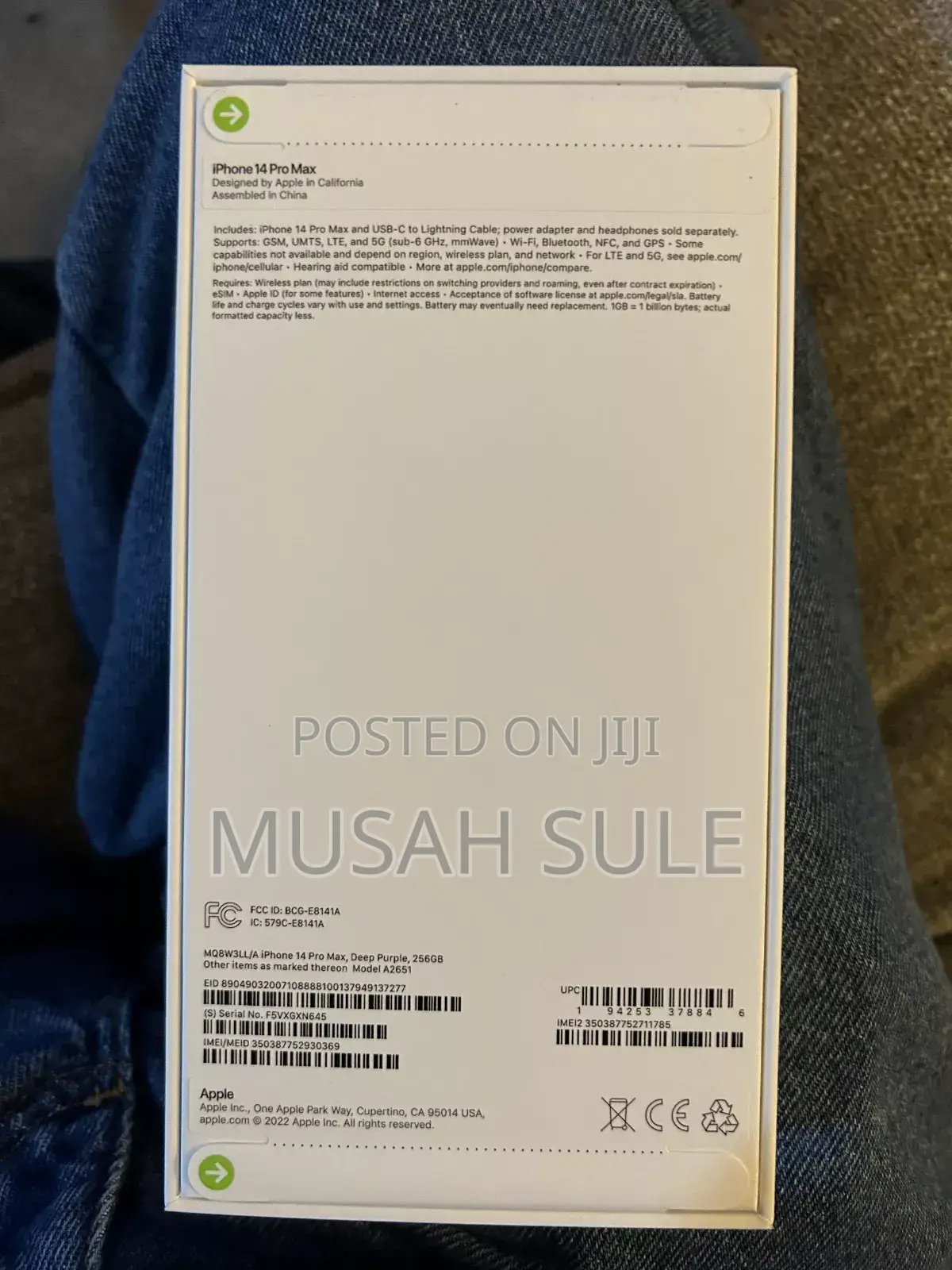 New Apple iPhone 14 Pro Max 256 GB Purple