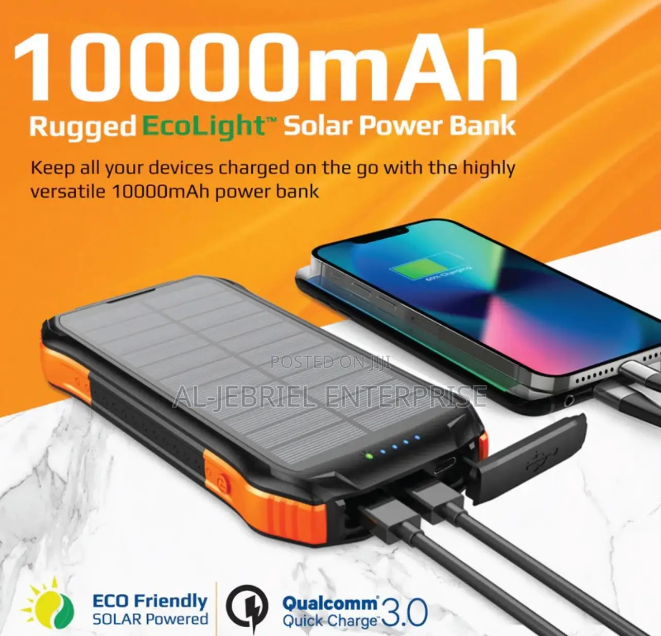 SOLAR TANK-10PDQI PROMATE 10000mah Powerbank With 18w USB-C