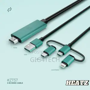 Heatz Zt57 3in1 Usb to Hdmi HDTV Cable