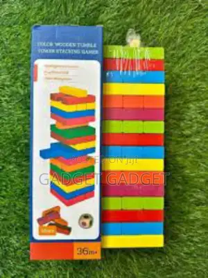 54 Blocks Colored Wooden Jenga