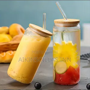 Glass Bamboo Juice Cup/Bottle