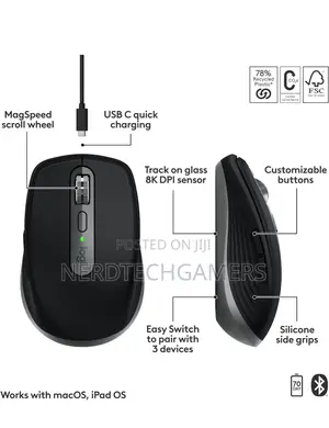 Logitech MX Anywhere 3S for Mac, Compact Wireless B