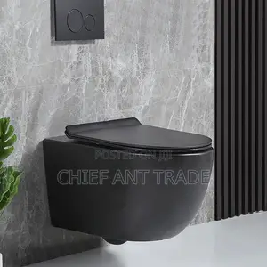 Hung Wc Pot. Toilet Seat Pot. Black