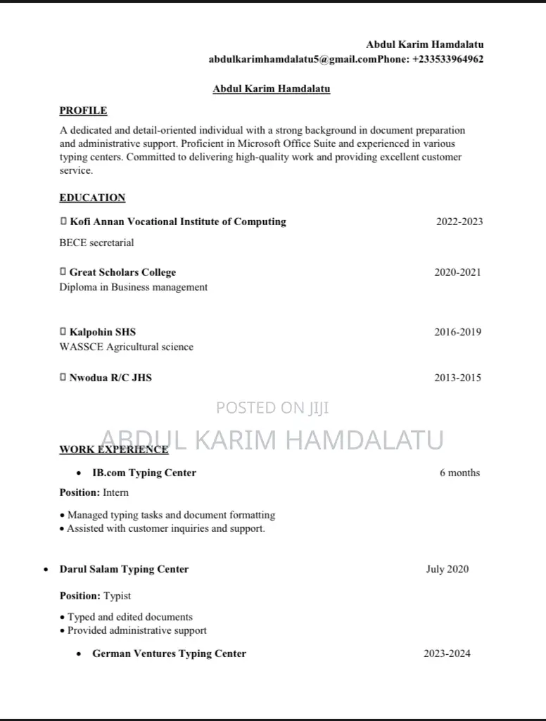 Technology CV