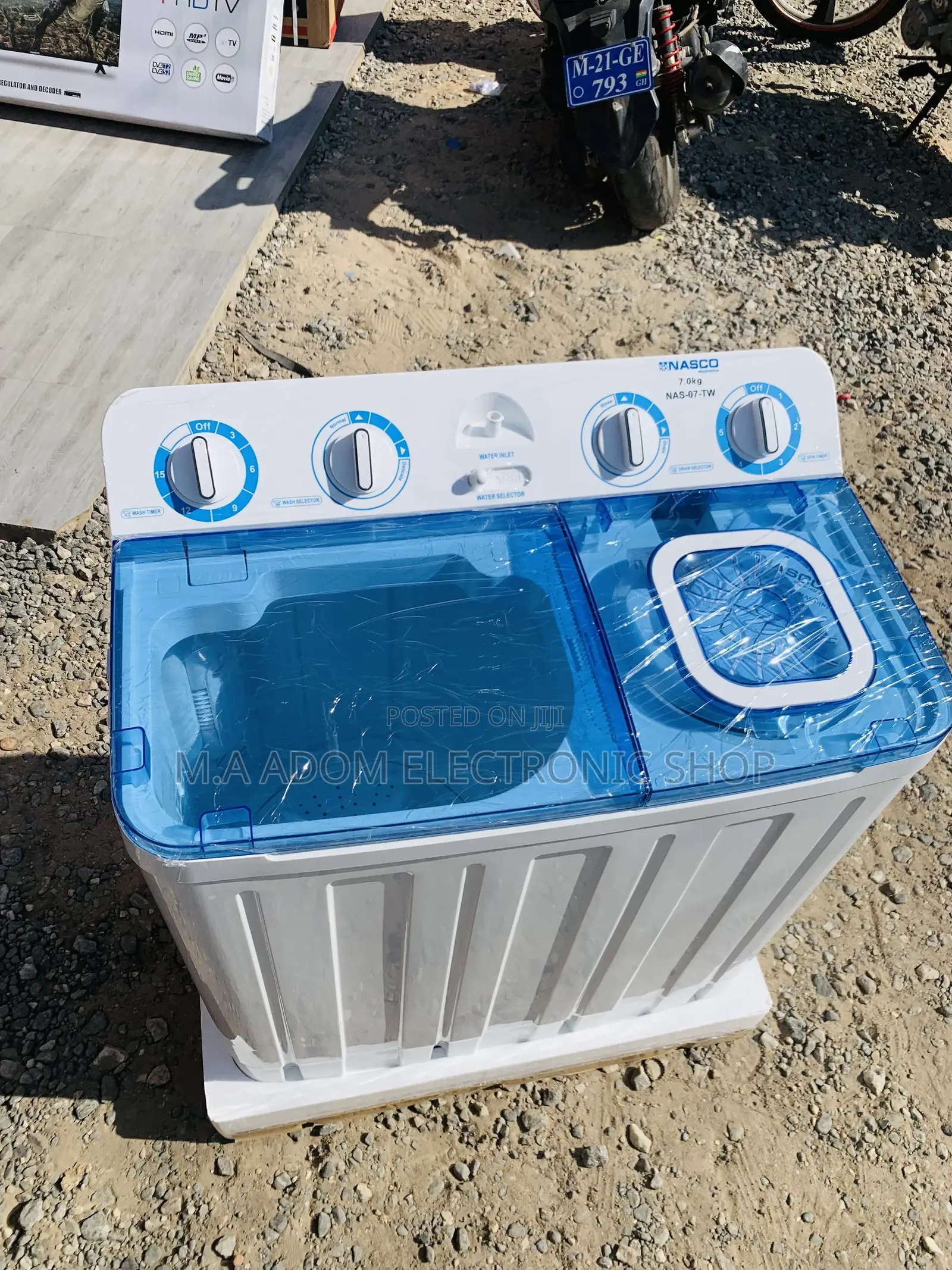 Nasco 7kg 2 in One Washing Machine Wash Spin
