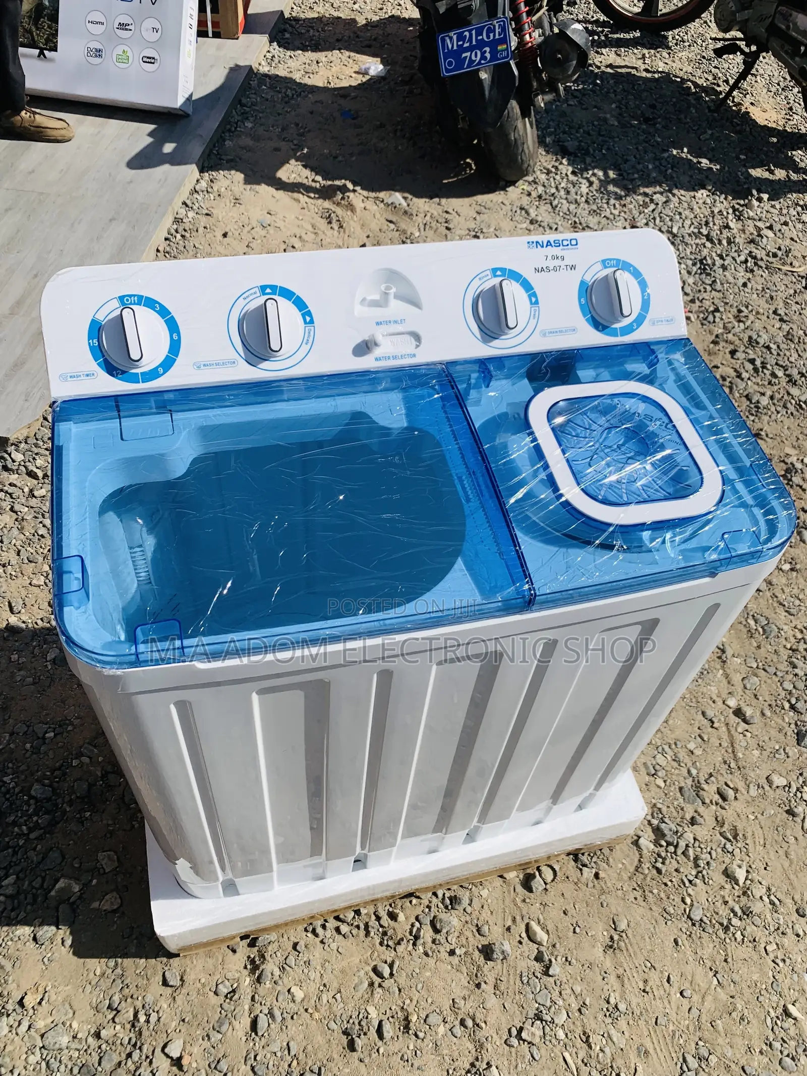 Nasco 7kg 2 in One Washing Machine Wash Spin