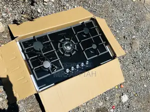Unique Quality Kenwood 5 Gas Built-in Burner(Black).