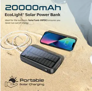 Promate SOLARTANK-20PDCI 20000mah Solar Powerbank