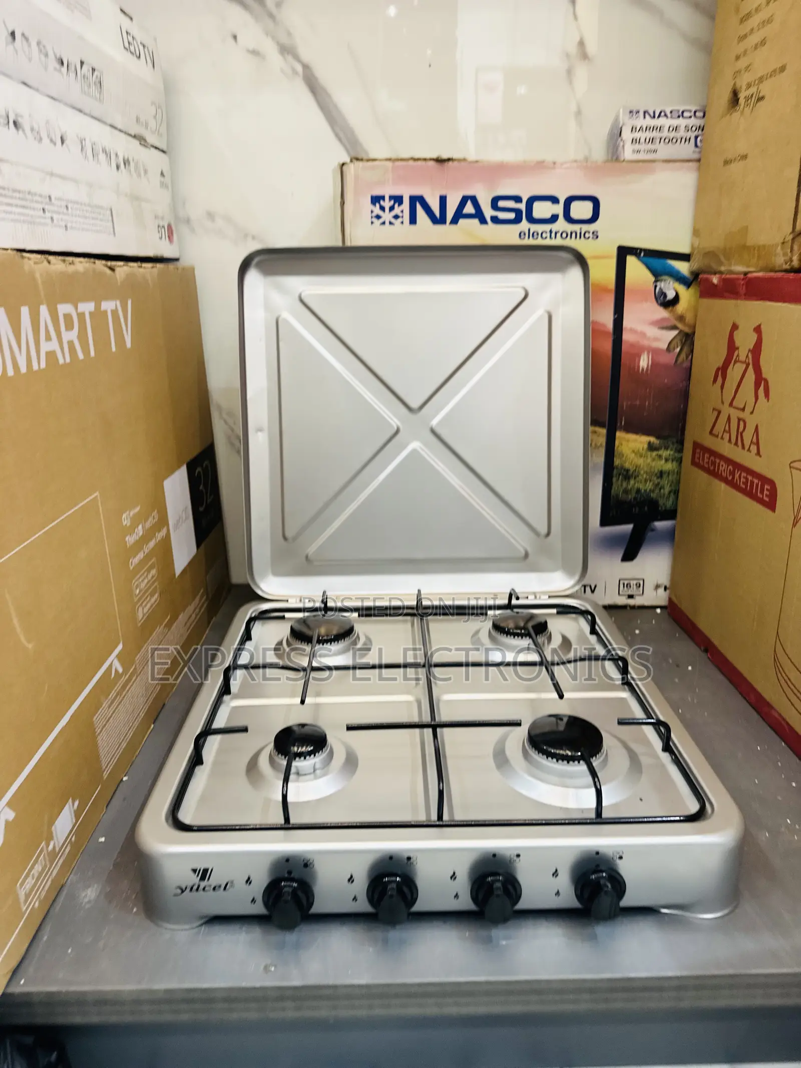 Portable Gas Cooker Table Top 4burner Grey Yucel.