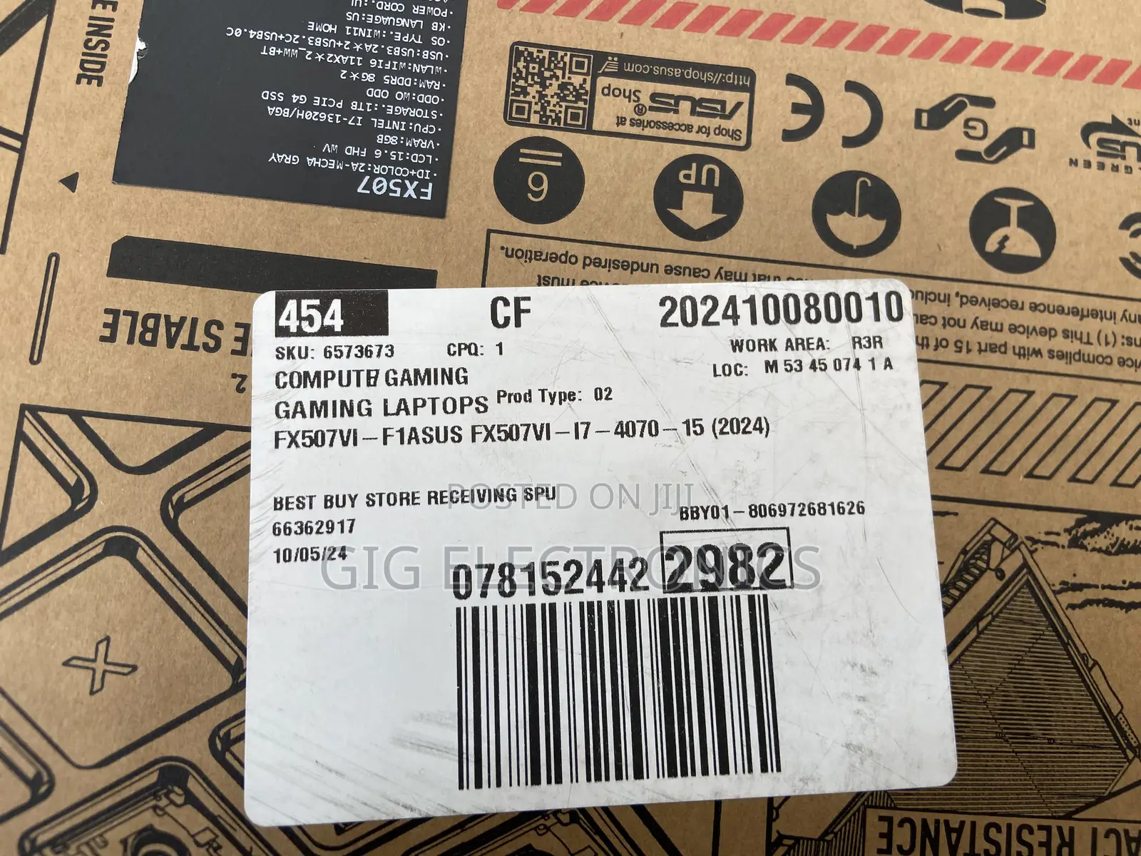New Laptop Asus TUF Gaming FX504 16GB Intel Core I7 SSD 1T