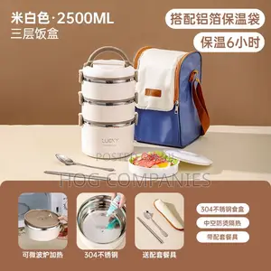 Insulated Lunch Bag With Stainless Steel Bowls