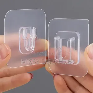Multifunctional Double-Sided Adhesive Wall Hooks - 10pcs