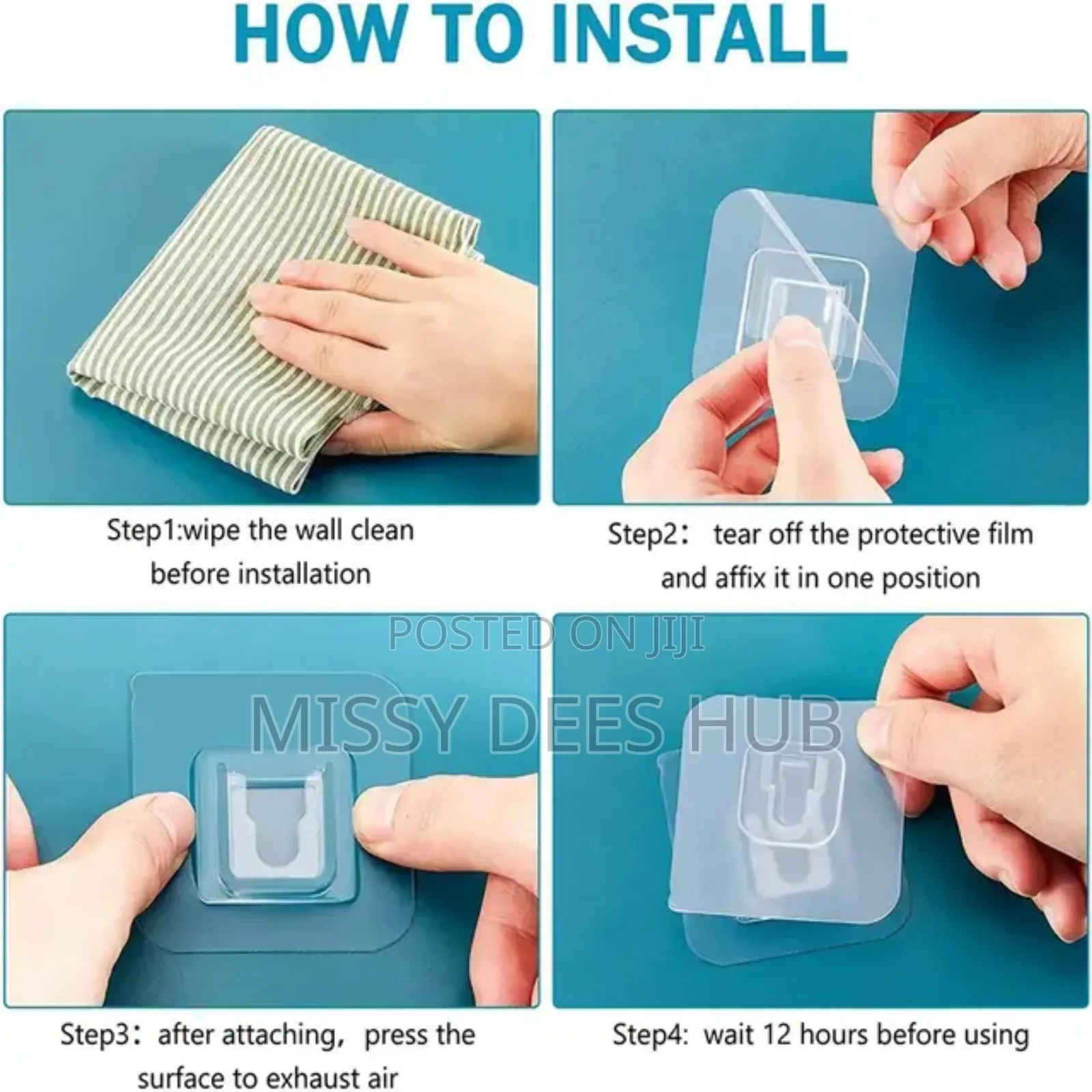 Multifunctional Double-Sided Adhesive Wall Hooks - 10pcs
