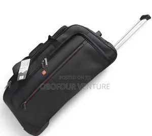 2 Wheel Duffle Trolley Bag Black  Colour Withgood Quality