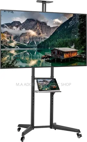 Tv Stand With Rolling Wheels Under 32”-70”